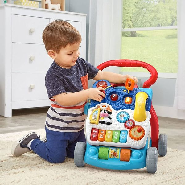 Ходунки - штовханці Vtech Sit-To-Stand blue 56 фото